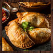Chilean style empanadas stuffed with chicken